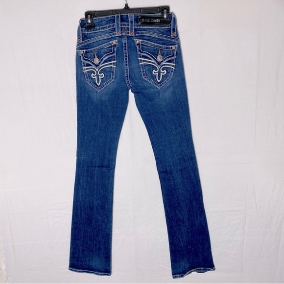 Rock Revival Stephanie Boot Med Wash Low Rise Boot Cut Jeans 26 - Picture 15 of 16